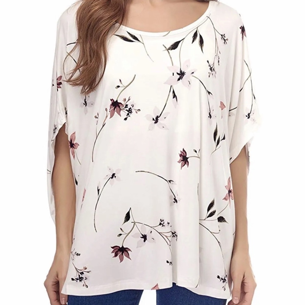 NEW maternity nursing cover up size large floral nursing top convertible